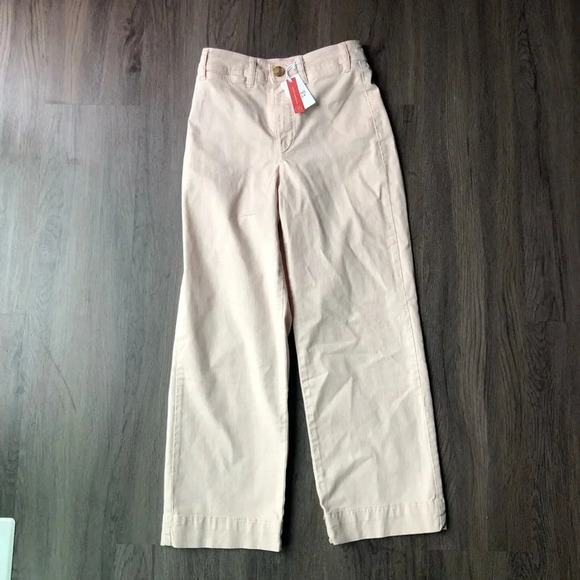 Marine Layer Pants Women’s 2 Peach Whip Pink NWT Bridget Wide Leg Crop Preppy - Picture 2 of 11